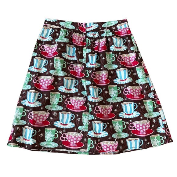 RETROLICIOUS Womens Hot Chocolate Print Winter Skirt Size XS - Picture 5 of 6